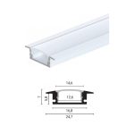 ALUMINIJUMSKI PROFIL ZA LED TRAKE UGRADNI 2M