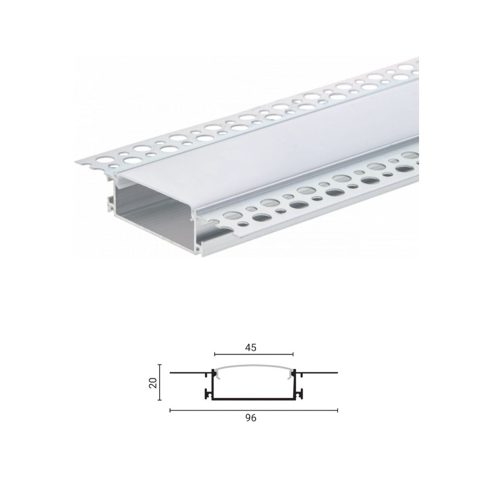 5134 ALUMINIJUMSKI PROFIL ZA LED TRAKE PERFORIRANI 2M 50*20mm