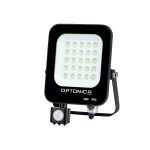 LED SMD Floodlight Black Body IP65 With Sensor