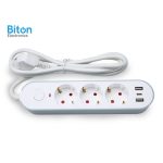 PRENOSNA PRIKLJUCNICA 3/3met, 2 USB, TIP C