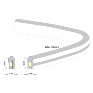 LED NEON FLEX KL-2835-120-W 24V IP65 (50met,8.8W/met)