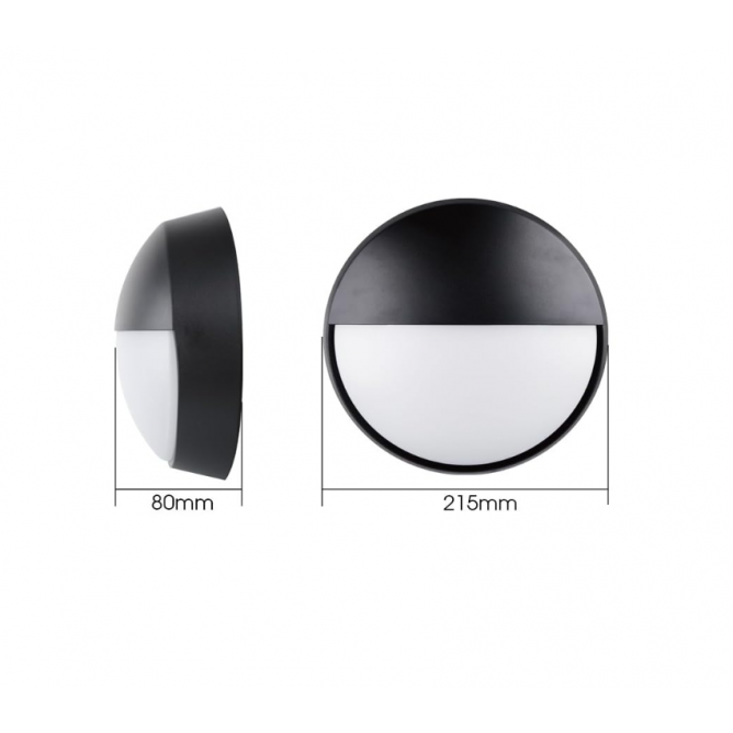 LED SVETILJKA BL4 OKRUGLA 14W 4000K IP54 CRNA