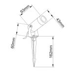 LED SVETILJKA JM-4812 BASTENSKA 5W 3000K IP67 CRNA