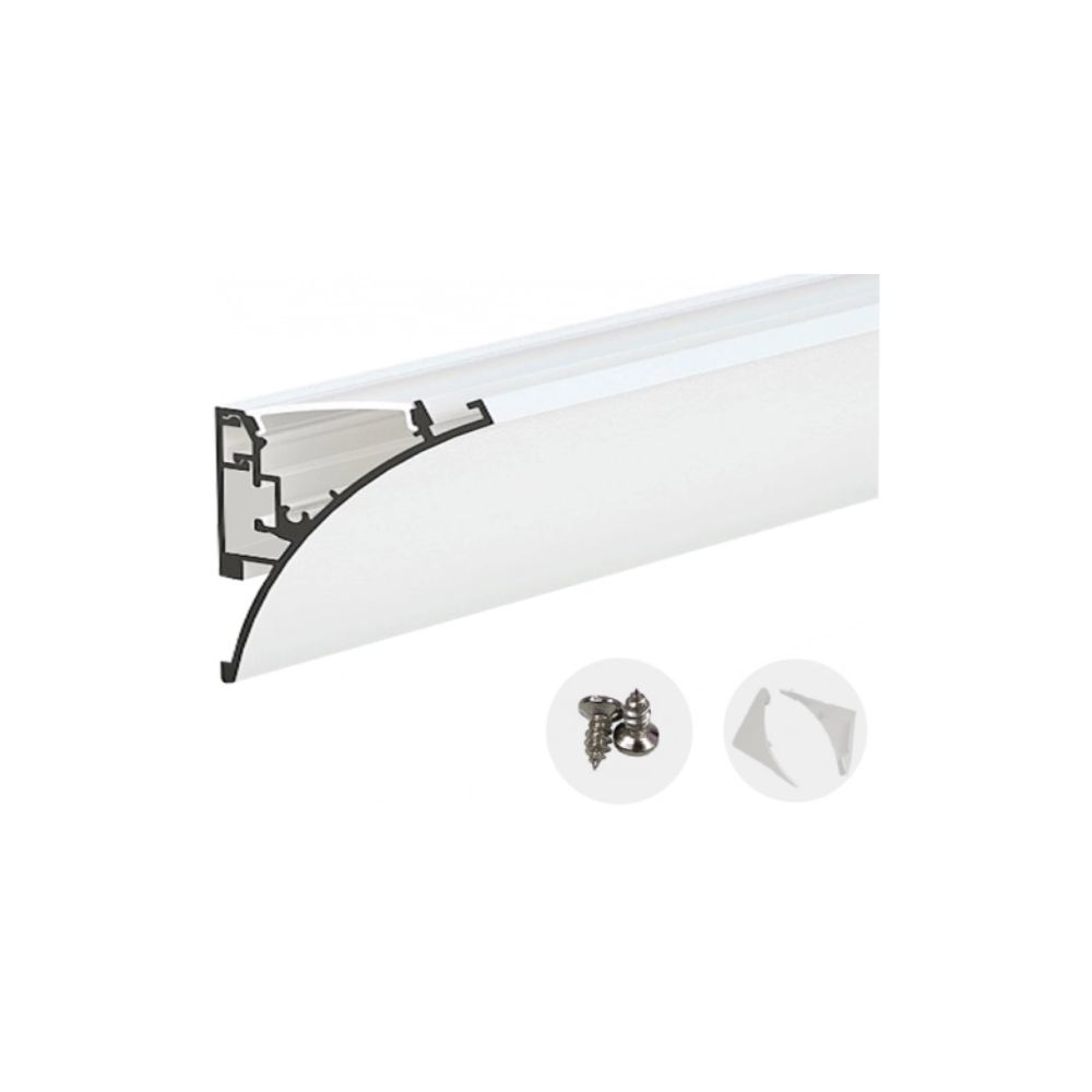 ALUMINIJUMSKI PROFIL ZA LED TRAKE 51x36.5mm L=2m SKRIVAČ