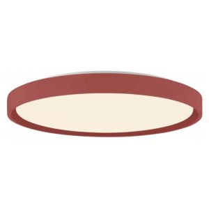 LED PLAFONJERA 36W CCT VELVET CRVENA 2700lm Ф515x80mm
