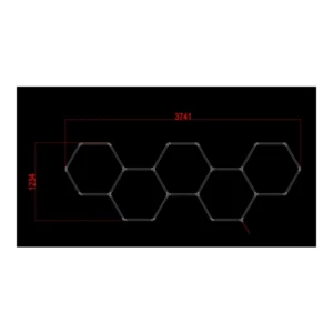HEXAGON SET 5 HEX 203W 6000K 24360lm IP20 ZIGZAG